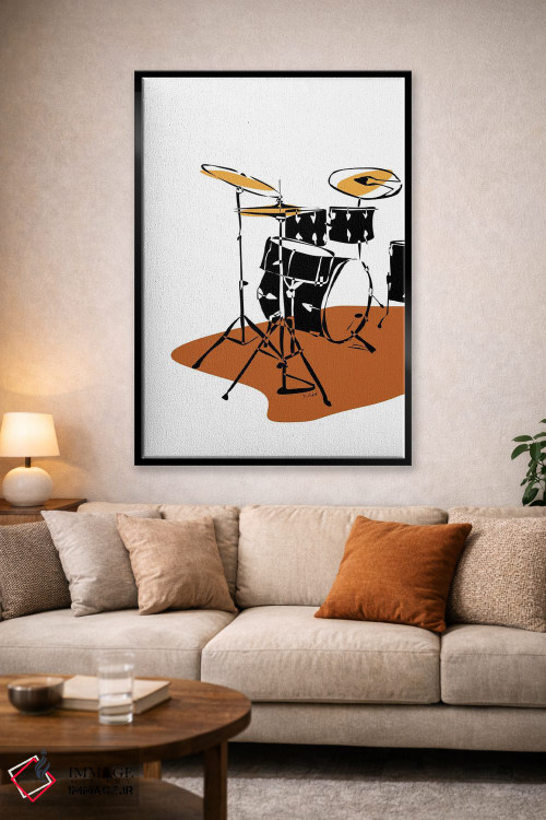 تابلو مینیمال ست درام سفالی اثر نیسه کرونا - D1B