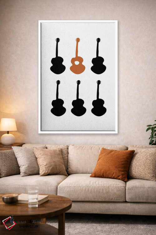 تابلو مینیمال طرح گیتار اثر نیسه کرونا - D1W