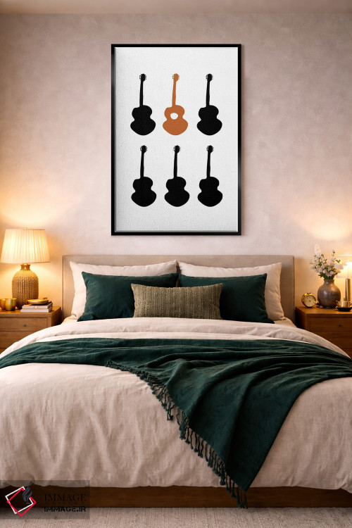 تابلو مینیمال طرح گیتار اثر نیسه کرونا - D4B
