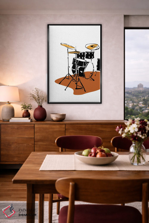 تابلو مینیمال ست درام سفالی اثر نیسه کرونا - D5B