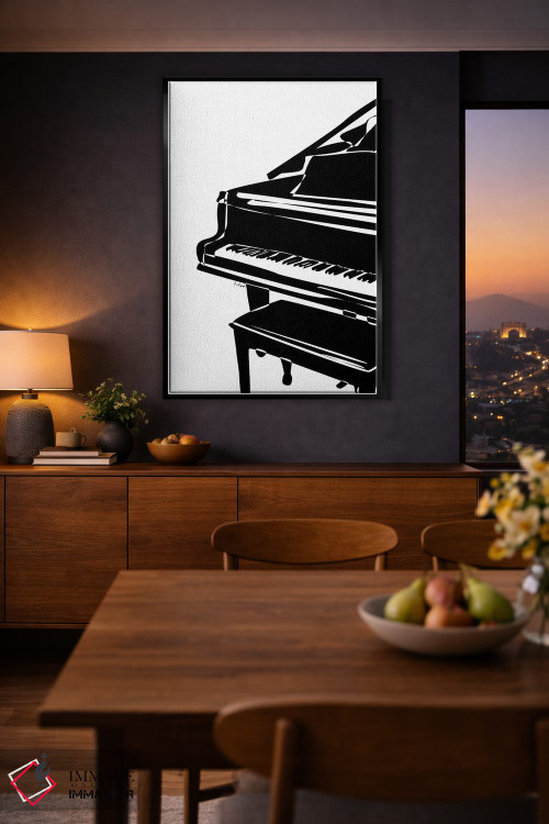تابلو مینیمال پیانوی بزرگ اثر نیسه کرونا - D3B