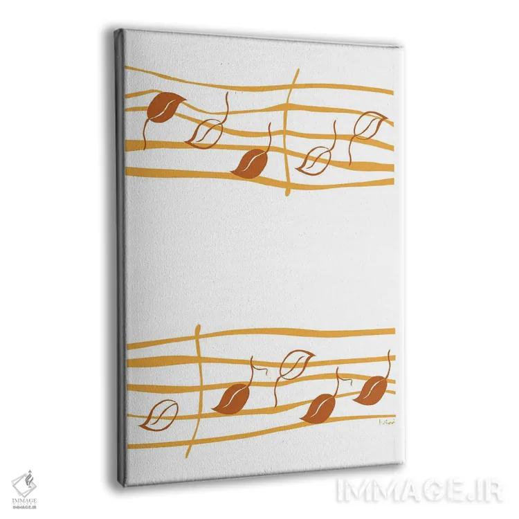 تابلو مینیمال نت برگ سفالی اثر نیسه کرونا - نمای پرسپکتیو محصول