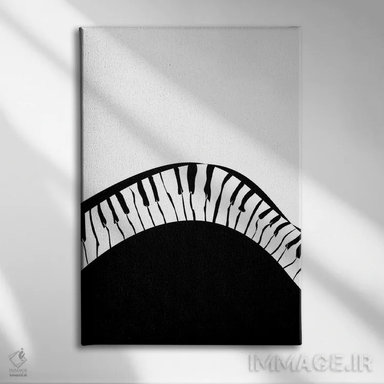 تابلو مینیمال ست پیانو شماره ۱ اثر نیسه کرونا - نمای روبهرو روی دیوار