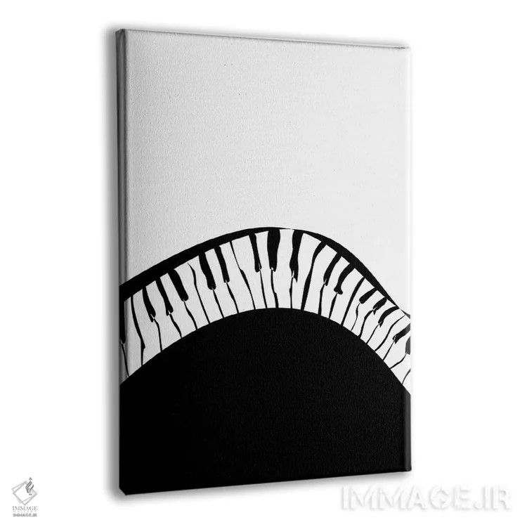 تابلو مینیمال ست پیانو شماره ۱ اثر نیسه کرونا - نمای پرسپکتیو محصول