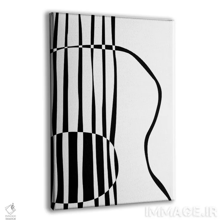 تابلو مینیمال گیتار آکوستیک اثر نیسه کرونا - نمای پرسپکتیو محصول