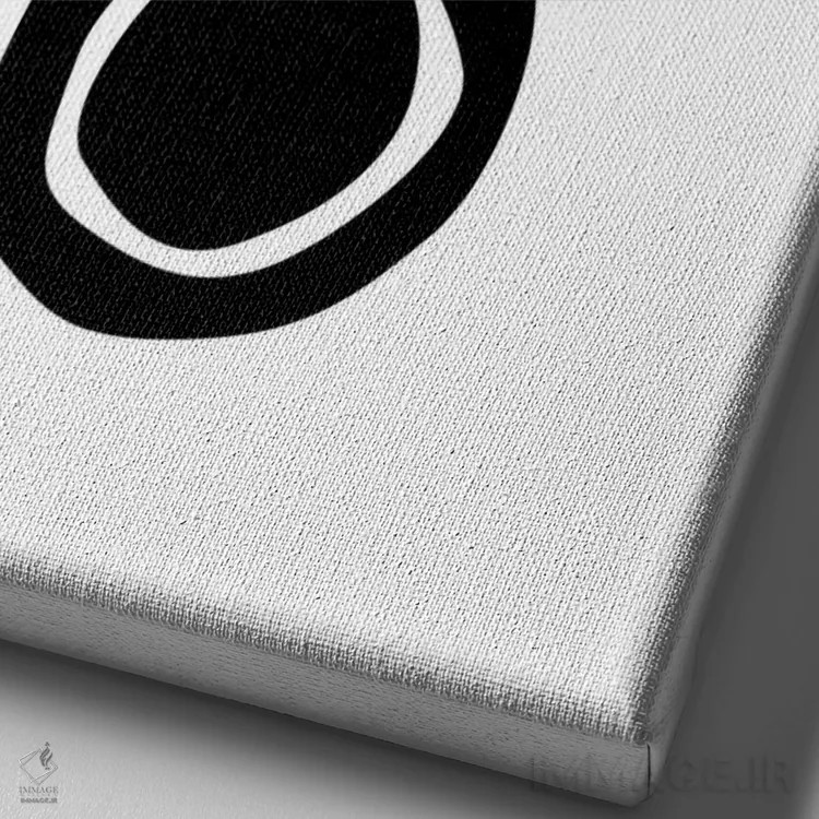 تابلو مینیمال کالیمبا اثر نیسه کرونا - نمای نزدیک بافت بوم