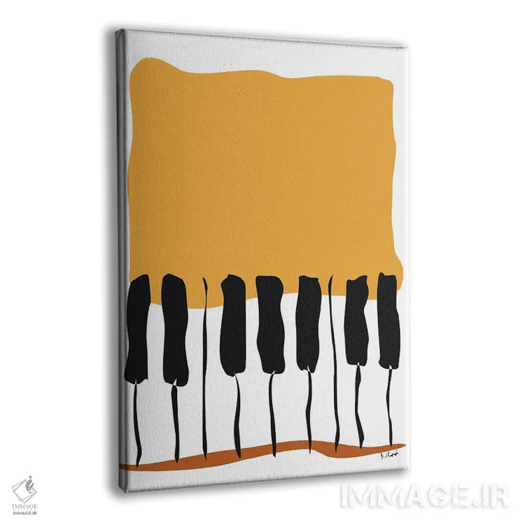 تابلو مینیمال پیانوی خاکی رنگ اثر نیسه کرونا - نمای پرسپکتیو محصول