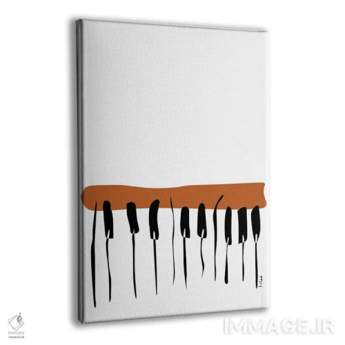 تابلو مینیمال پیانوی خاکی اثر نیسه کرونا - نمای پرسپکتیو محصول