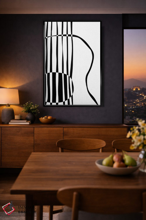 تابلو مینیمال گیتار آکوستیک اثر نیسه کرونا - D2B