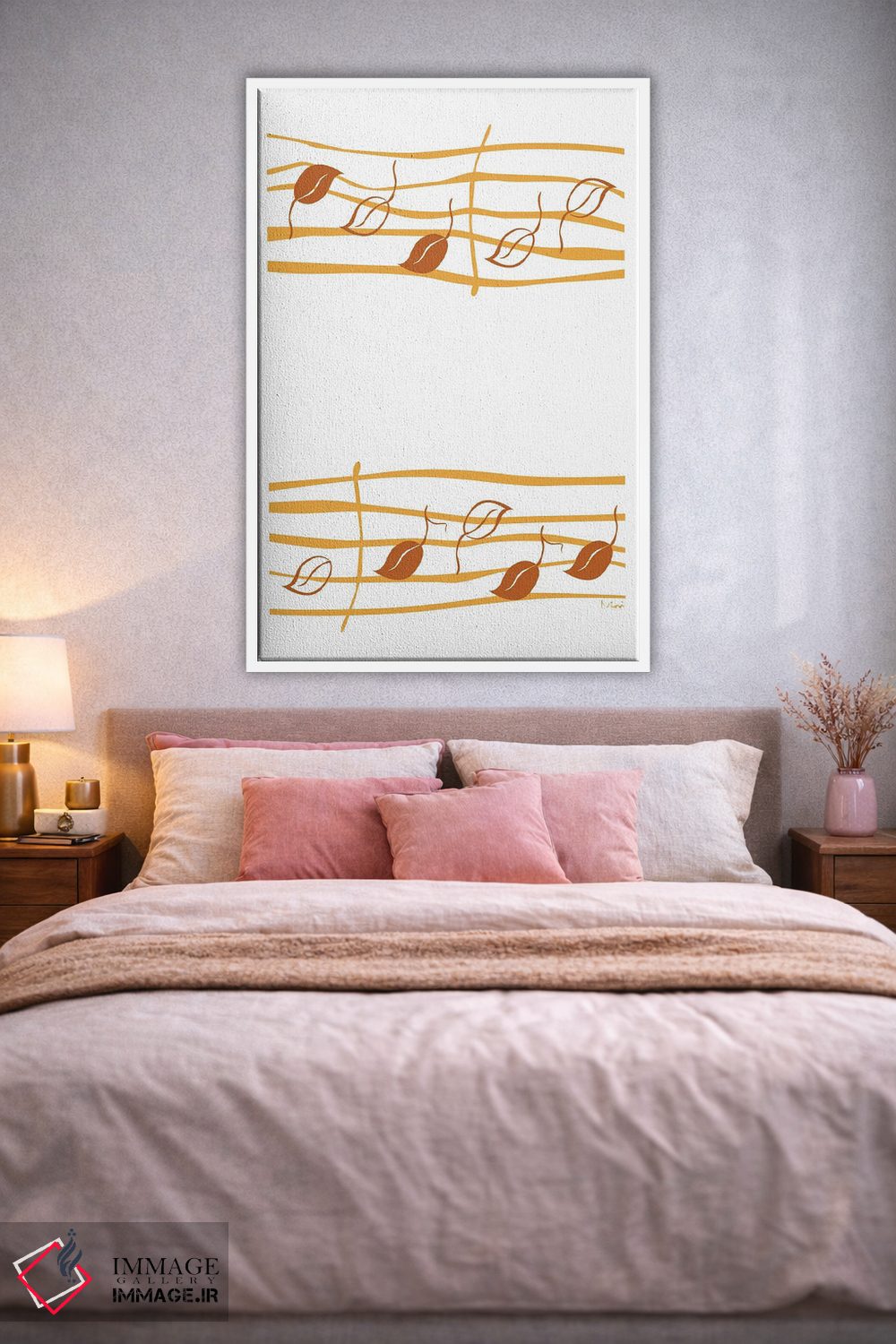 تابلو مینیمال نت برگ سفالی اثر نیسه کرونا - D2W