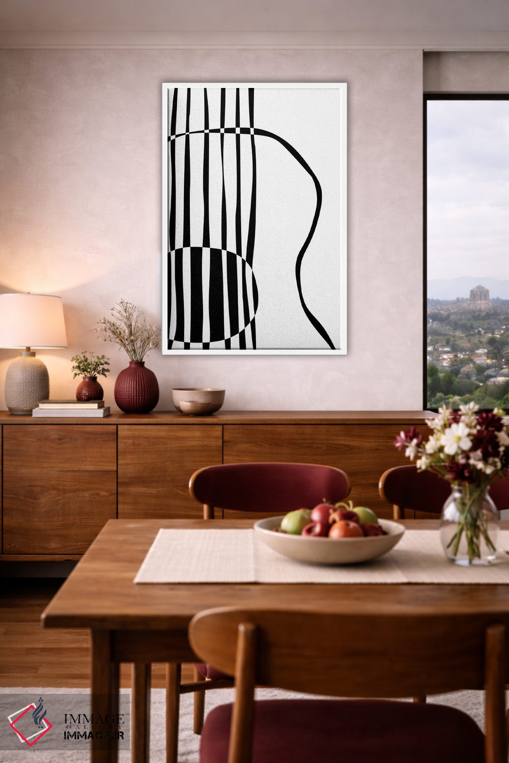 تابلو مینیمال گیتار آکوستیک اثر نیسه کرونا - D4W