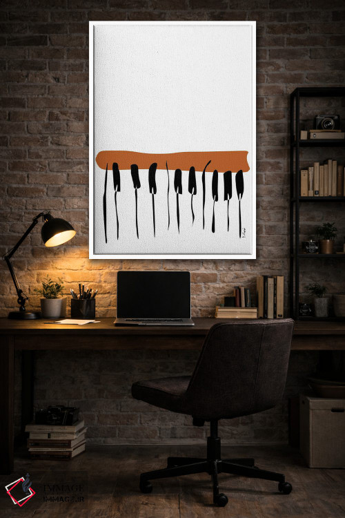 تابلو مینیمال پیانوی خاکی اثر نیسه کرونا - D3W