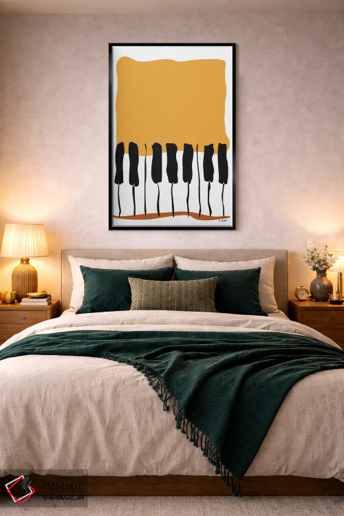 تابلو مینیمال پیانوی خاکی رنگ اثر نیسه کرونا - D5B