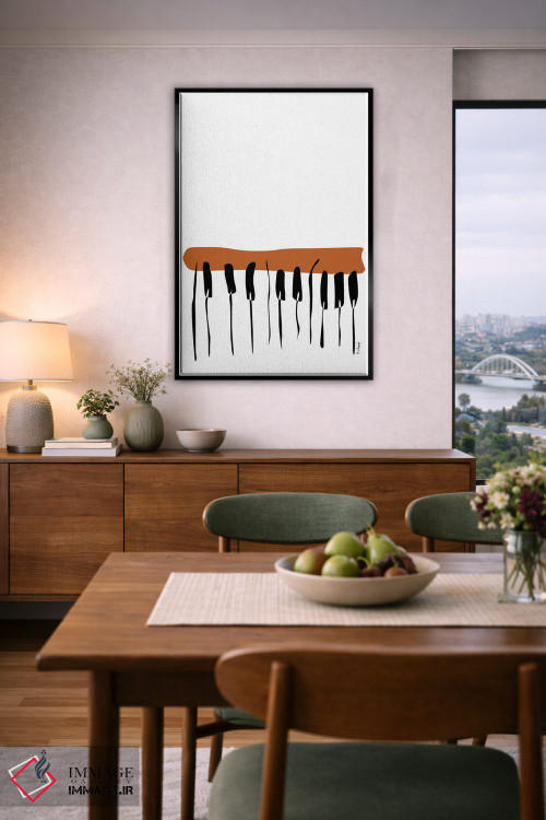تابلو مینیمال پیانوی خاکی اثر نیسه کرونا - D6B