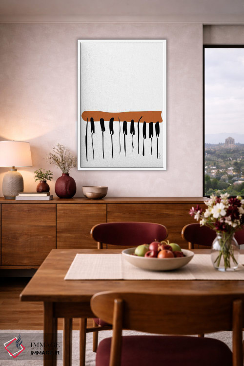 تابلو مینیمال پیانوی خاکی اثر نیسه کرونا - D4W