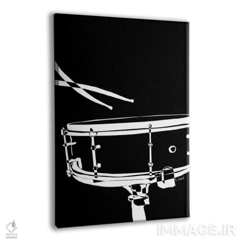 تابلو مینیمال طبل اسنیر مشکی اثر نیسه کرونا - نمای پرسپکتیو محصول