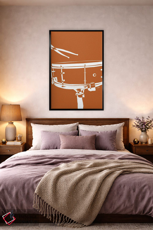 تابلو مینیمال طبل اسنیر خاکی اثر نیسه کرونا - D4B