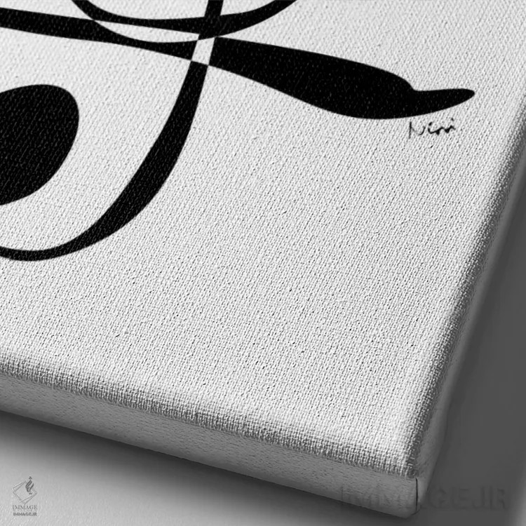 تابلو مینیمال کلید تربل اثر نیسه کرونا - نمای نزدیک بافت بوم