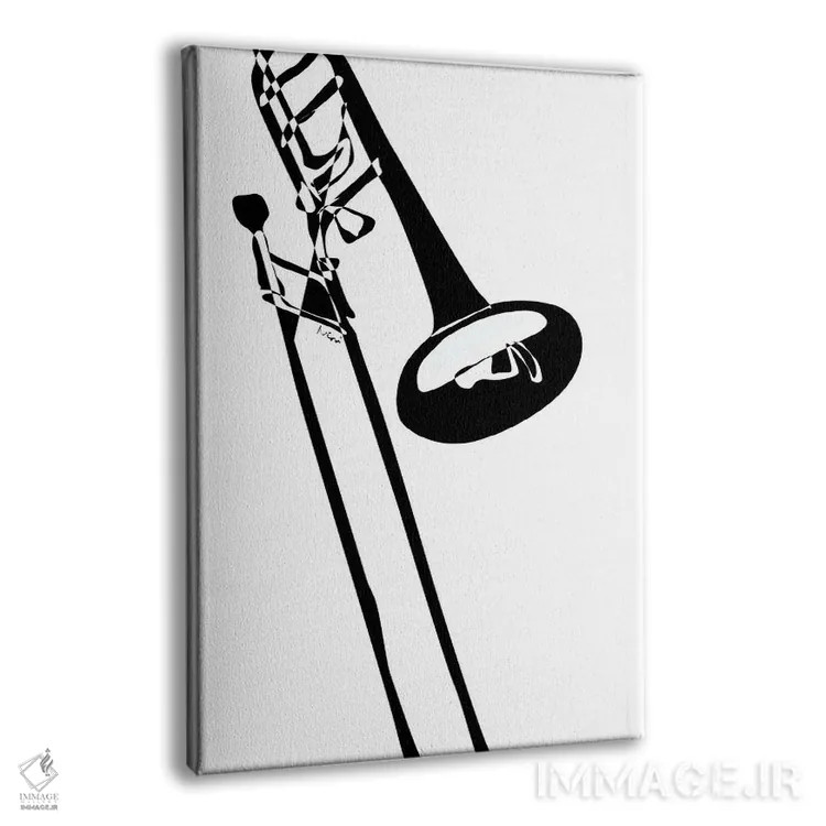 تابلو مینیمال ترومبون اثر نیسه کرونا - نمای پرسپکتیو محصول