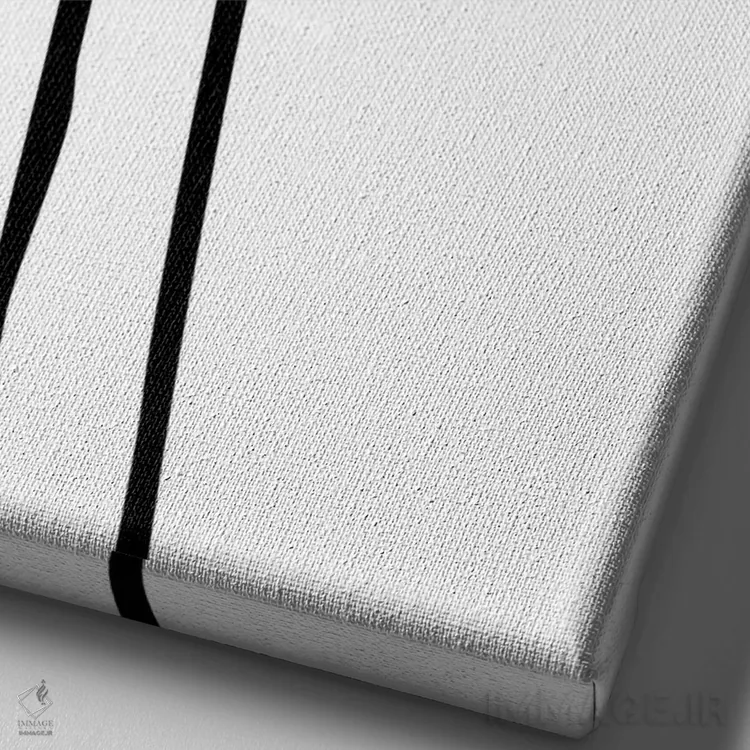 تابلو مینیمال ترومبون اثر نیسه کرونا - نمای نزدیک بافت بوم