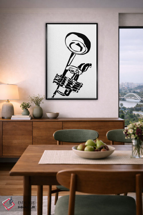 تابلو مینیمال ترومپت اثر نیسه کرونا - D6B