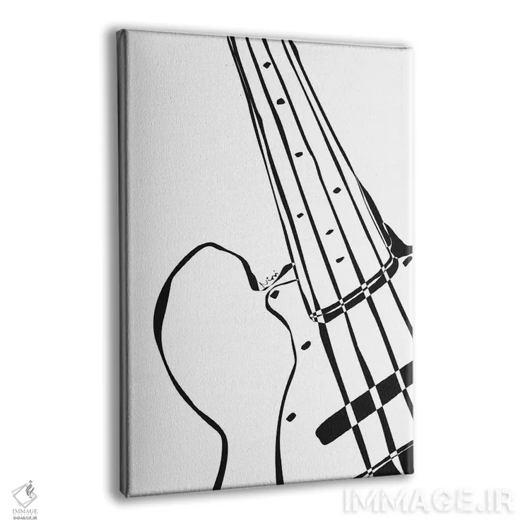 تابلو مینیمال گیتار باس اثر نیسه کرونا - نمای پرسپکتیو محصول