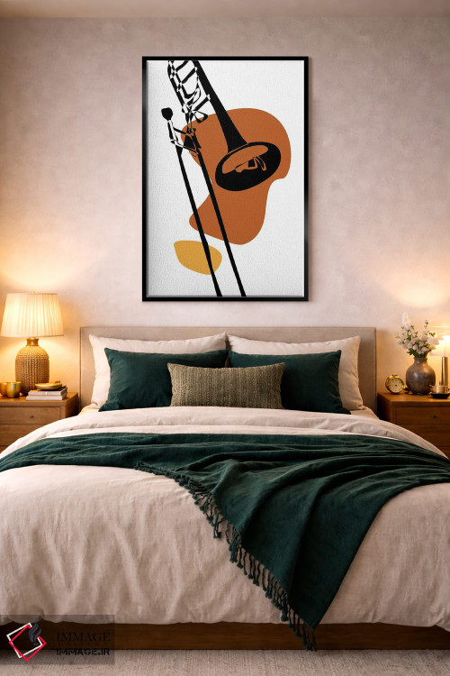 تابلو مینیمال ترومبون خاکی اثر نیسه کرونا - D5B