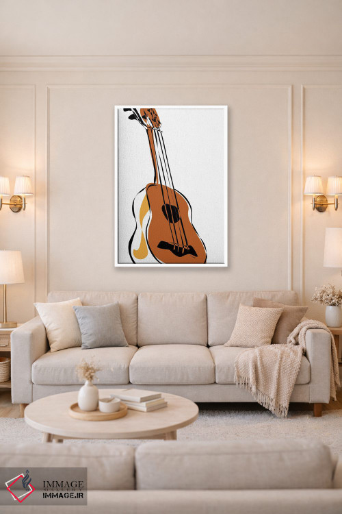 تابلو مینیمال یوکللی خاکی اثر نیسه کرونا - D3W