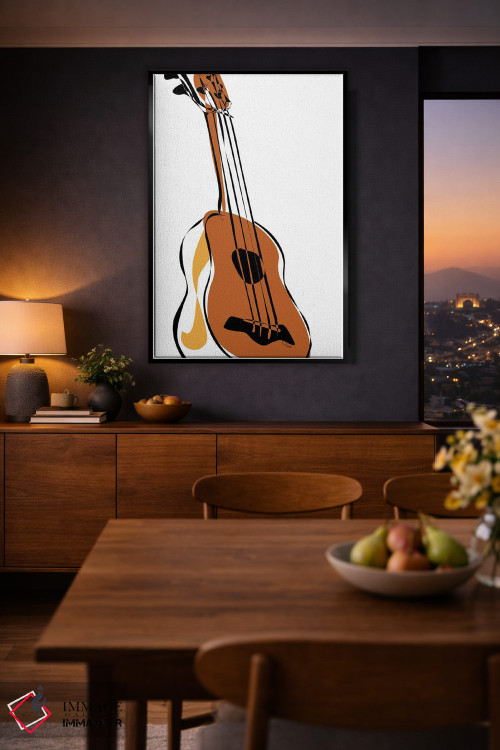 تابلو مینیمال یوکللی خاکی اثر نیسه کرونا - D2B