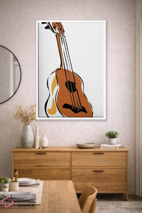 تابلو مینیمال یوکللی خاکی اثر نیسه کرونا - D1W