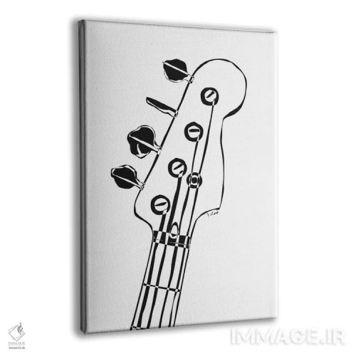 تابلو مینیمال سر گیتار باس اثر نیسه کرونا - نمای پرسپکتیو محصول