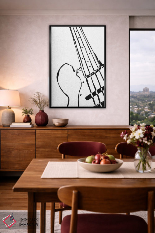 تابلو مینیمال گیتار باس اثر نیسه کرونا - D3B