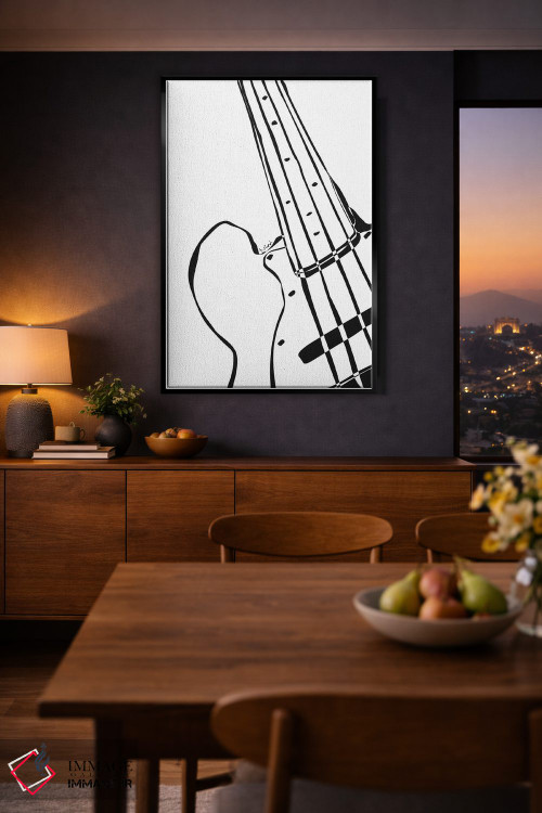 تابلو مینیمال گیتار باس اثر نیسه کرونا - D2B