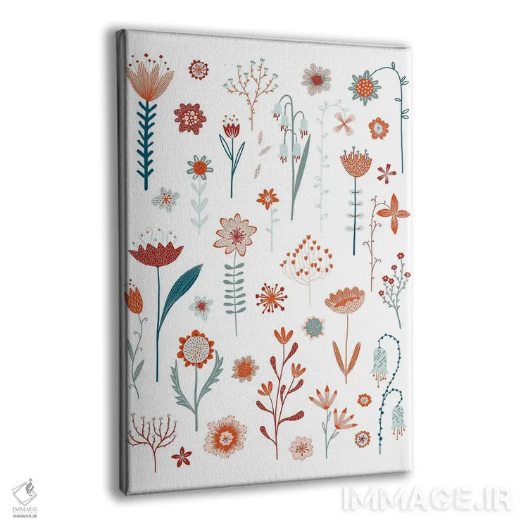 تابلو دکوراتیو گل های تابستان اثر نیک اسکویرل - نمای پرسپکتیو محصول
