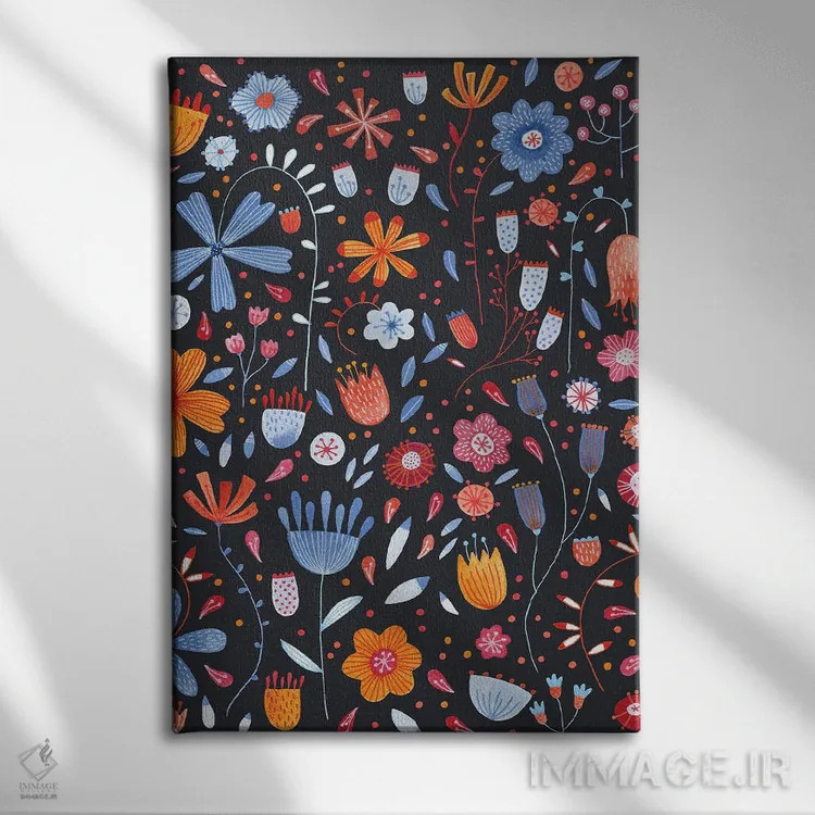 تابلو دکوراتیو چمنزار انگلیسی تیره اثر نیک اسکویرل - نمای روبهرو روی دیوار