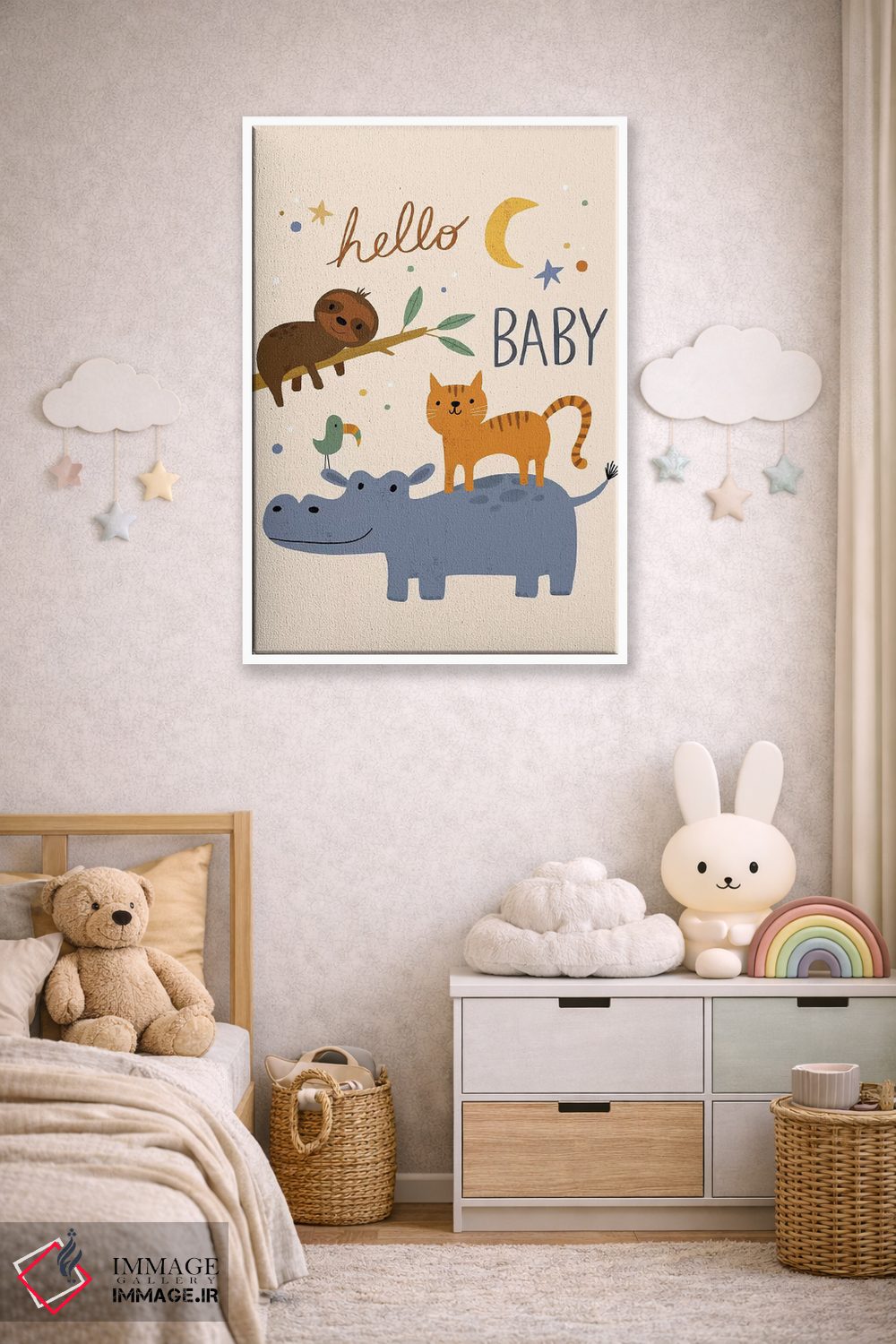 تابلو دکوراتیو مجموعه حیوانات نوزاد ۶ اثر نینا سون - D4W