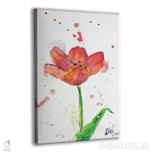 تابلو دکوراتیو لاله قرمز اثر ناتالی مک - نمای پرسپکتیو محصول