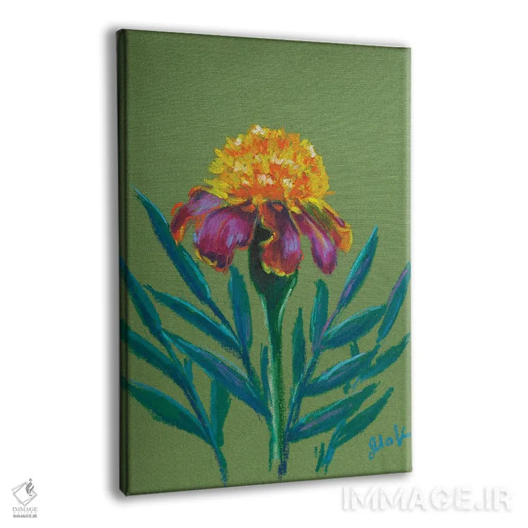 تابلو دکوراتیو گل همیشه بهار II اثر ناتالی مک - نمای پرسپکتیو محصول