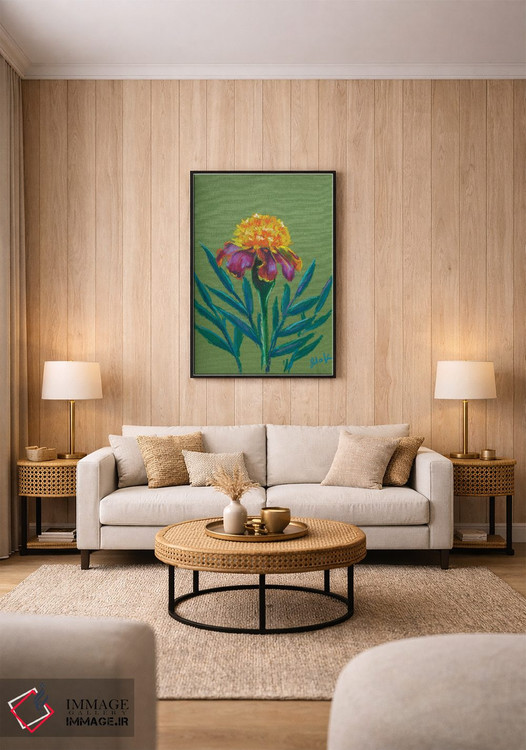 تابلو دکوراتیو گل همیشه بهار II اثر ناتالی مک - D2B