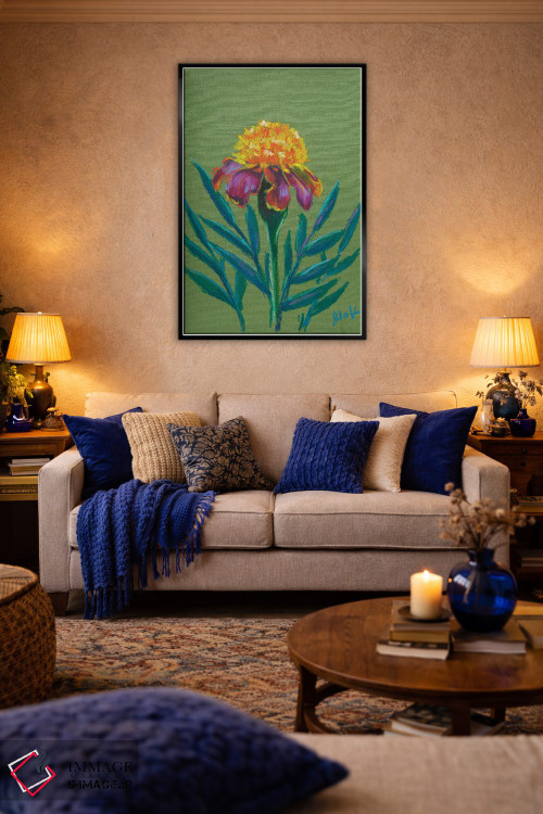 تابلو دکوراتیو گل همیشه بهار II اثر ناتالی مک - D6B