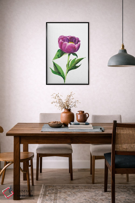 تابلو دکوراتیو گل پئونی نقاشی آبرنگ اثر ناتالی مک - D6B