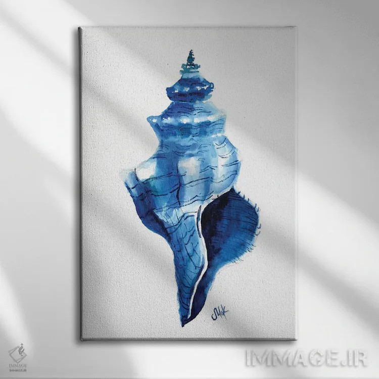 تابلو دکوراتیو صدف دریایی اثر ناتالی مک - نمای روبهرو روی دیوار