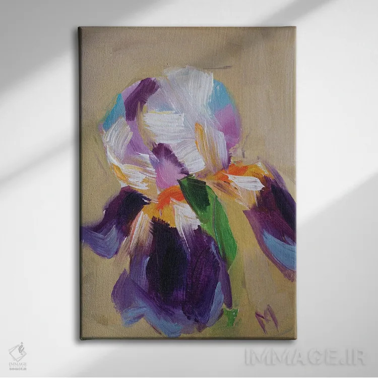 تابلو دکوراتیو گل زنبق اثر ناتالی مک - نمای روبهرو روی دیوار