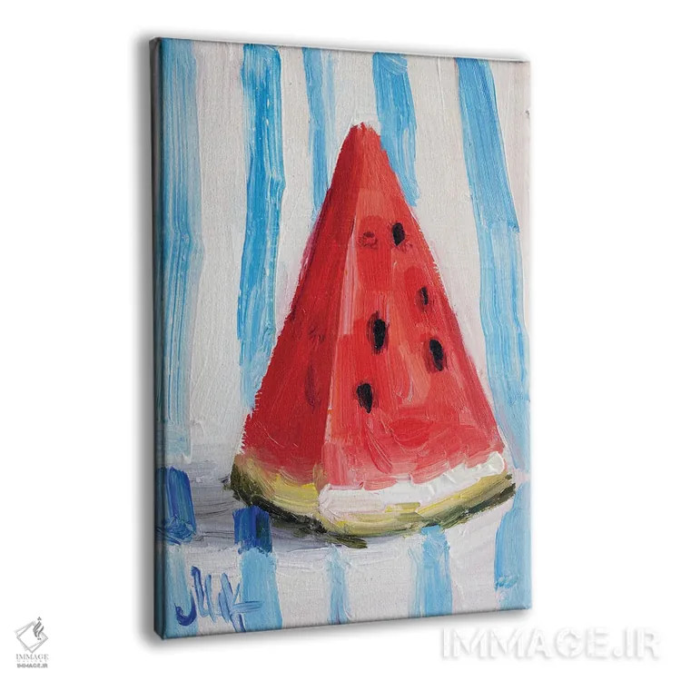 تابلو دکوراتیو طبیعت بی جان هندوانه اثر ناتالی مک - نمای پرسپکتیو محصول