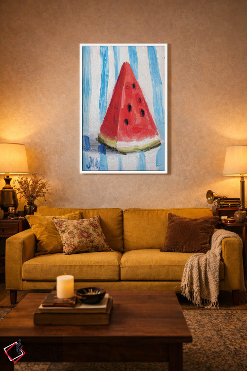 تابلو دکوراتیو طبیعت بی جان هندوانه اثر ناتالی مک - D3W