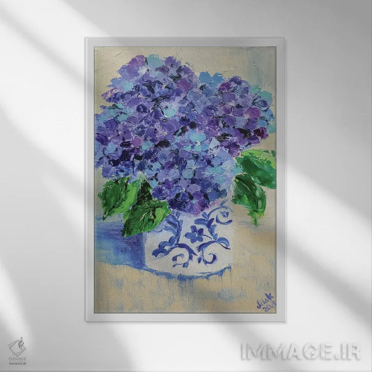 تابلو دکوراتیو ادریسی شماره ۳ اثر ناتالی مک - نمای قابدار سفید