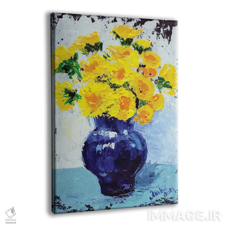 تابلو دکوراتیو دسته گل قاصدک اثر ناتالی مک - نمای پرسپکتیو محصول