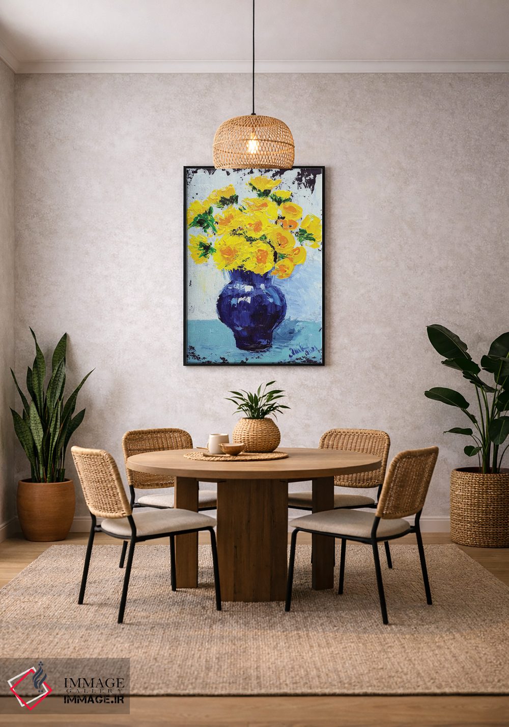 تابلو دکوراتیو دسته گل قاصدک اثر ناتالی مک - D4B