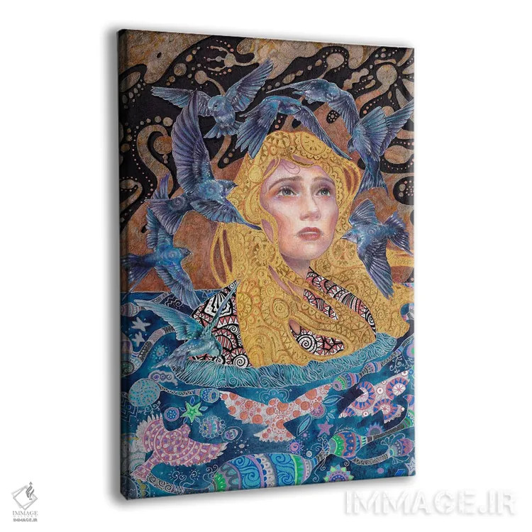 تابلو دکوراتیو نجوای گذرا بر فراز دریاچه آسمانی اثر نیکولاس تاور - نمای پرسپکتیو محصول