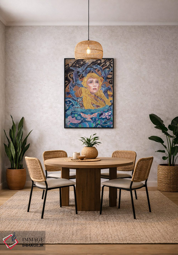 تابلو دکوراتیو نجوای گذرا بر فراز دریاچه آسمانی اثر نیکولاس تاور - D4B
